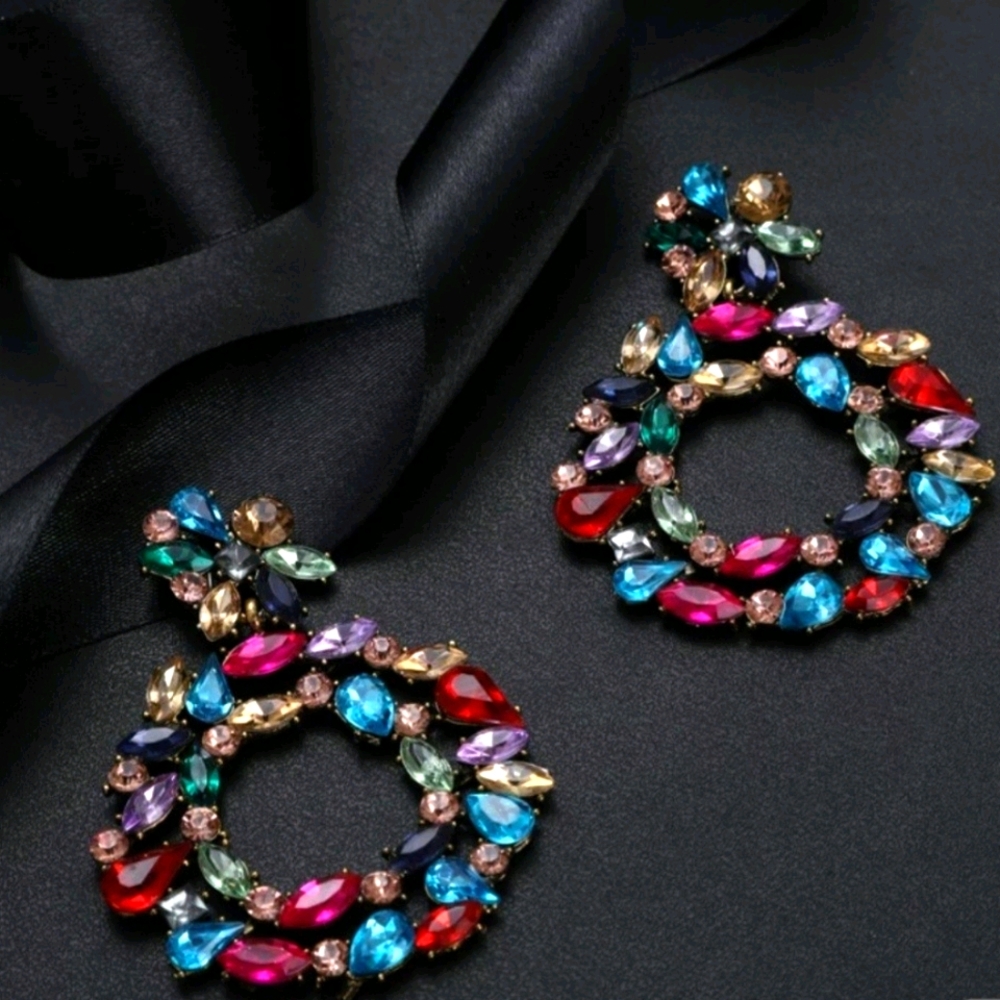 Multicolored Statement Earrings